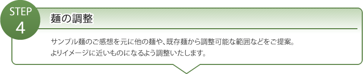 麺の確認